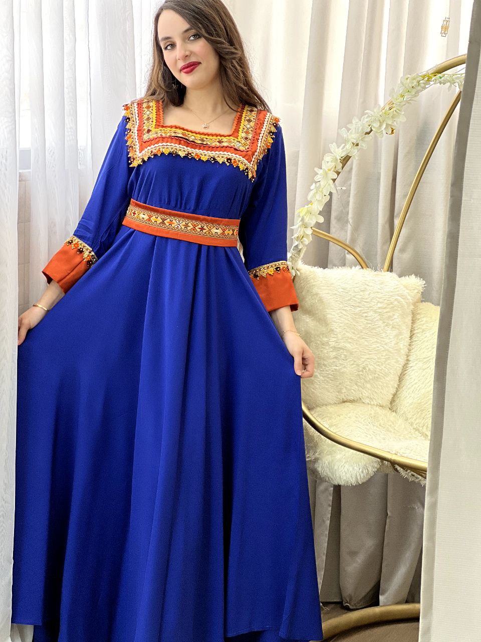 Robe Modéle Thiziri Bleu