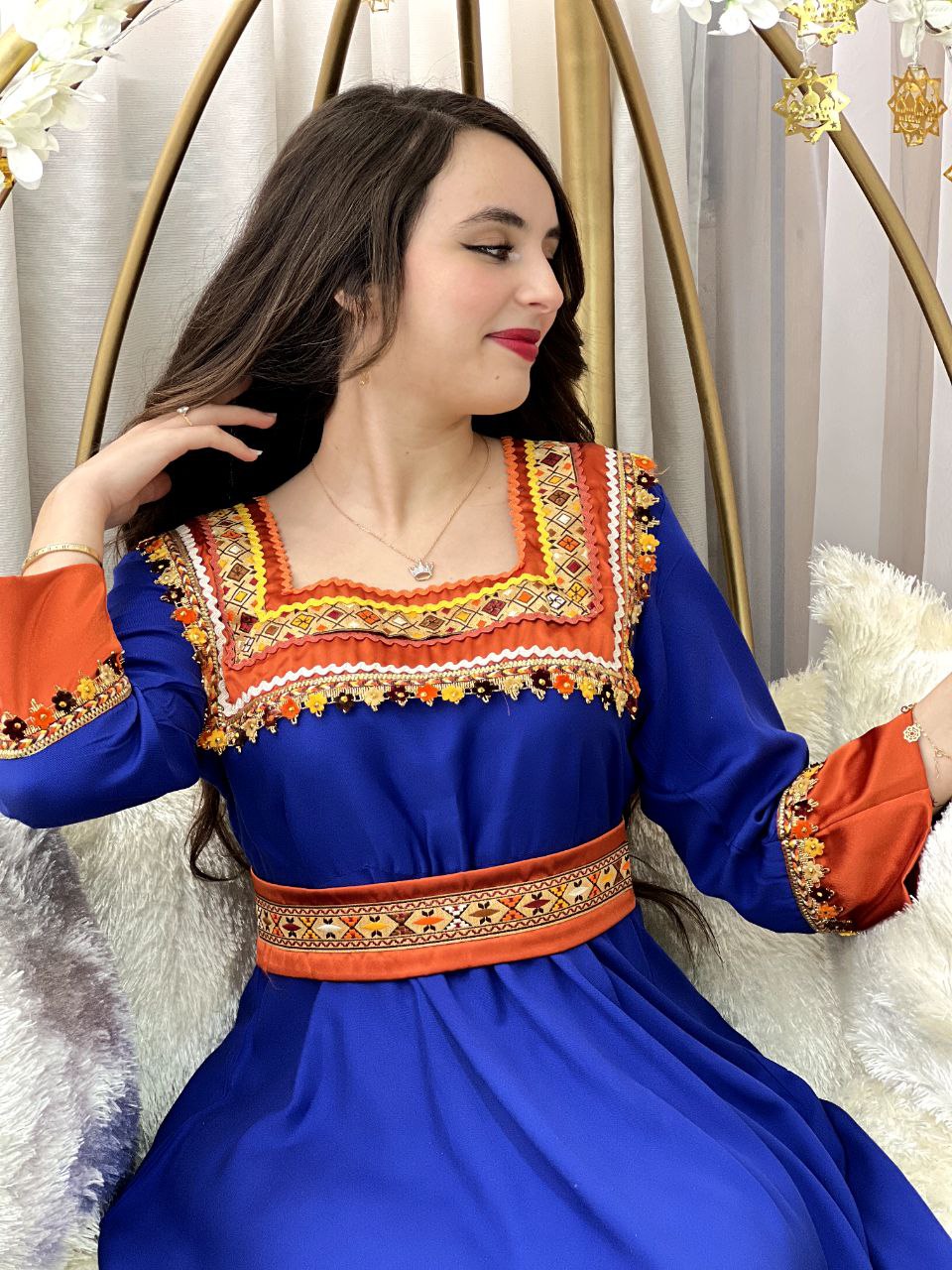 Robe Modéle Thiziri Bleu